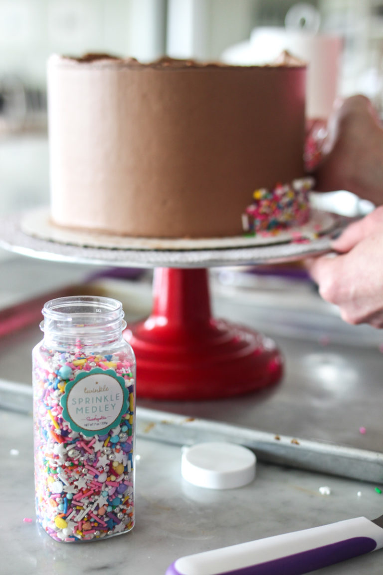 How To Add Sprinkles To The Side Of Your Cake Cake By Courtney