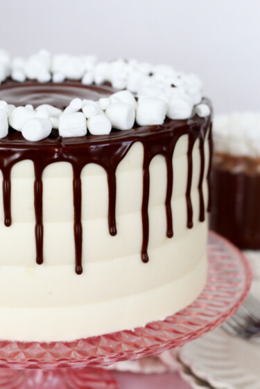 Hot Chocolate Cake With Marshmallow Buttercream Cake By Courtney