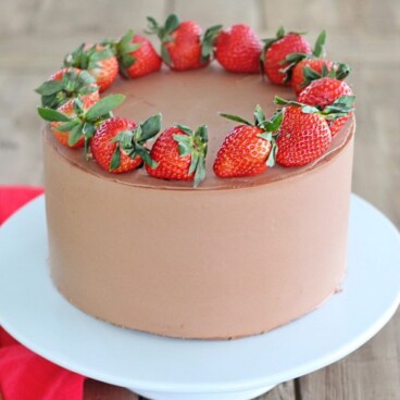 Chocolate Strawberry Nutella Valentine cake