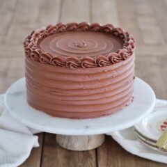 Red Velvet Cake with Chocolate Sour Cream Frosting