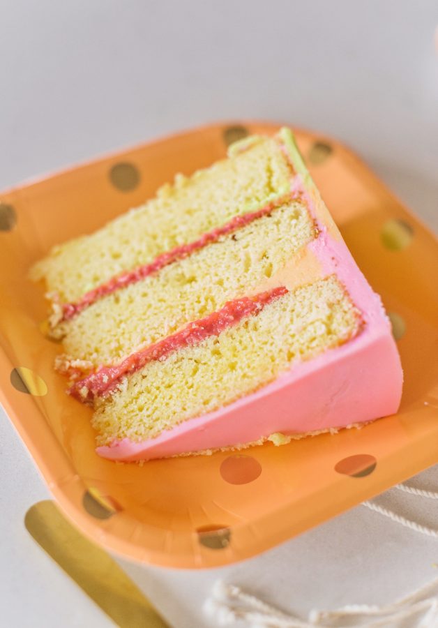 Rainbow Sherbet Cake #cakebycourtney #rainbowsherbetcake #yellowcake #yellowcakerecipe #rainbowsherbetcakerecipe #rainbow #springcake #cake 