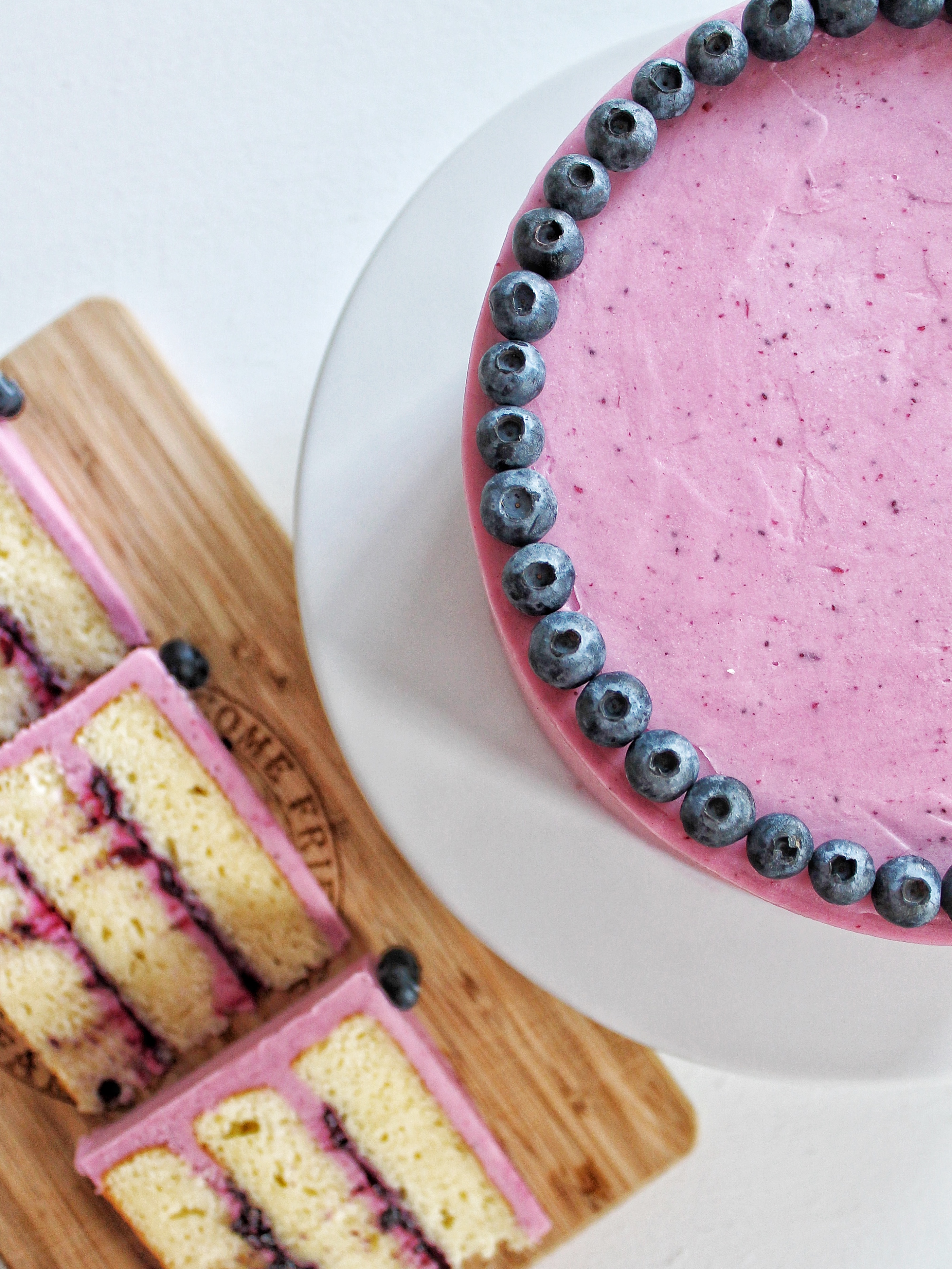 The Most Delicious Gluten Free Vanilla Cake with Mixed Berry Buttercream