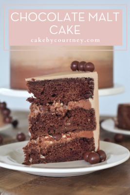 Chocolate Malt Cake www.cakebycourtney.com