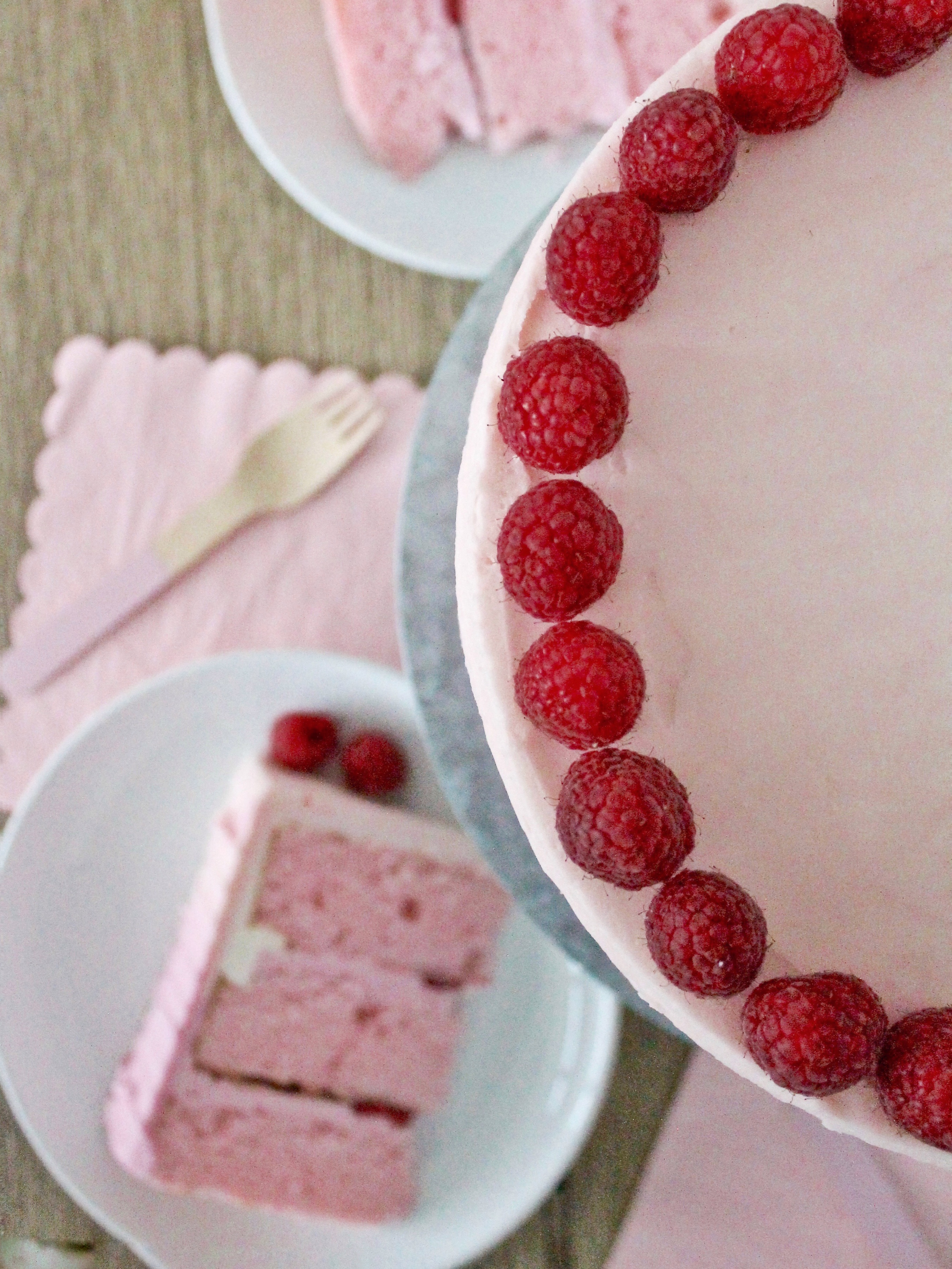 pink velvet cake with raspberry buttercream. www.cakebycourtney.com