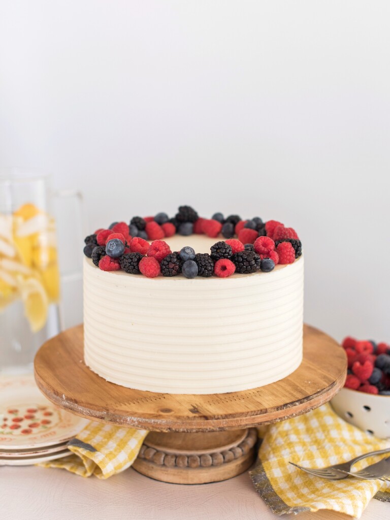 The Perfect Cake For 4th Of July Red White And Blue Berry Cake Cake