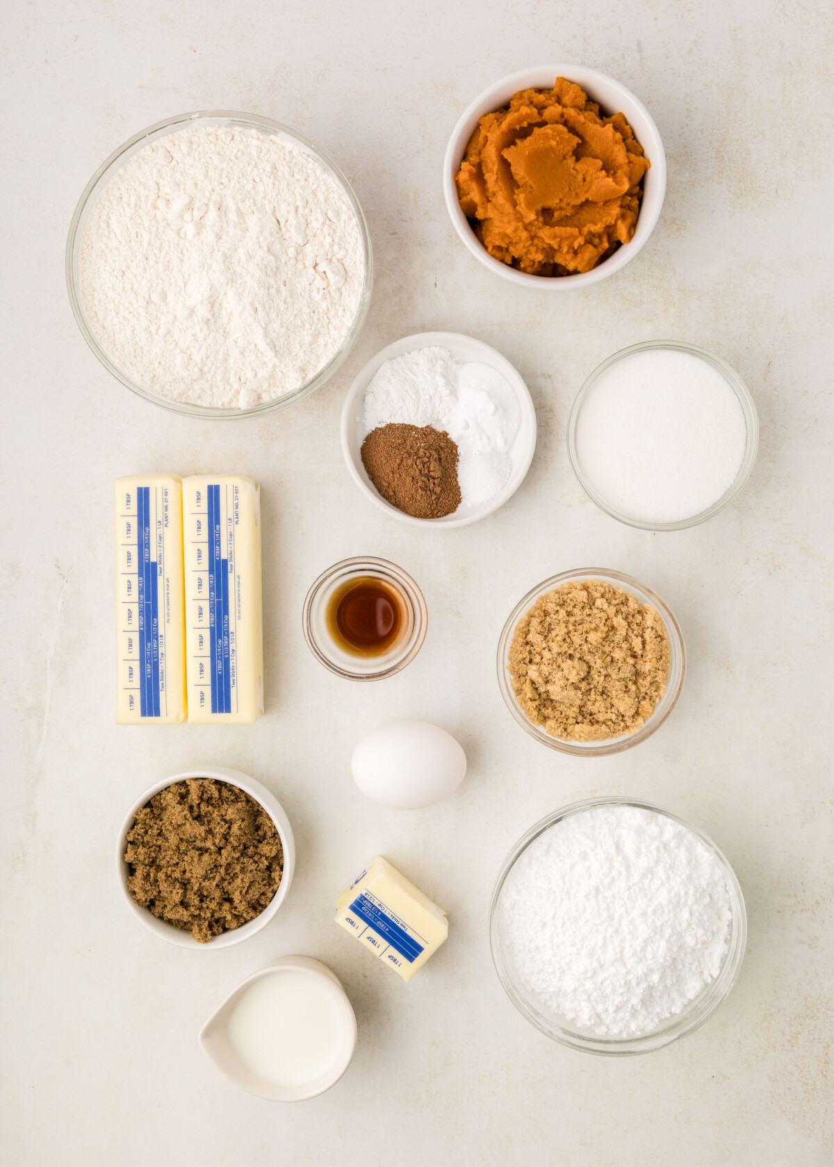 Ingredients on a table.