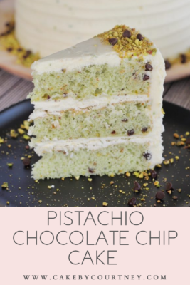 Pistachio Chocolate Chip Cake www.cakebycourtney.com