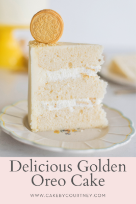Delicious Golden Oreo Cake www.cakebycourtney.com