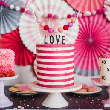 Pretty pink cakes perfect to celebrate love and any other holiday!
