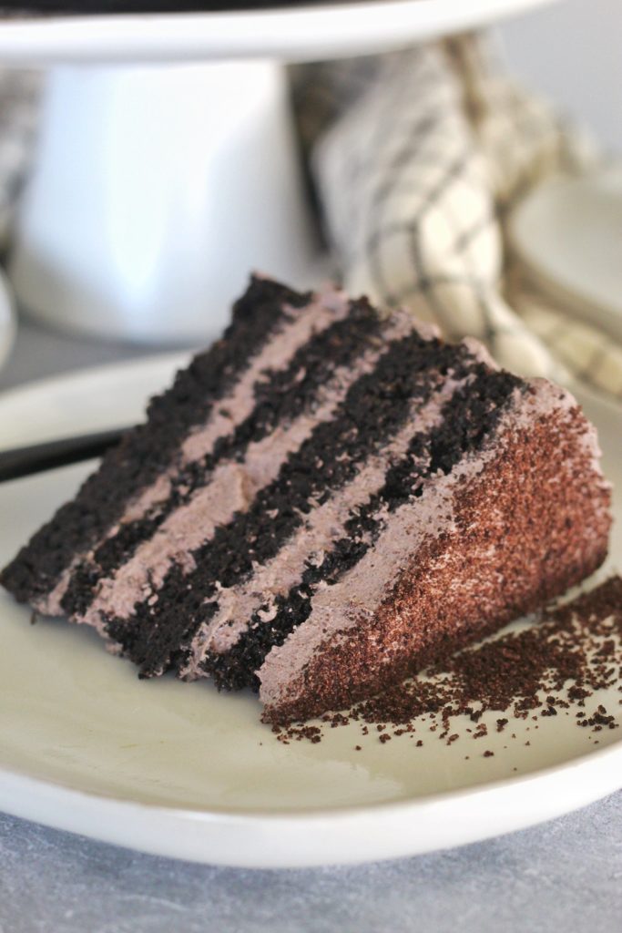Disney's "The Grey Stuff" Cake - inspired by The Grey Stuff from Disney's "Beauty and The Beast," my new cake is a rich and moist chocolate cake with the most delicious, light and fluffy whipped chocolate frosting. #cakebycourtney #disney #thegreystuff #thegreystuffcake #cakerecipe #disneyrecipe #disneycake #oreocake #oreo #chocolatecake