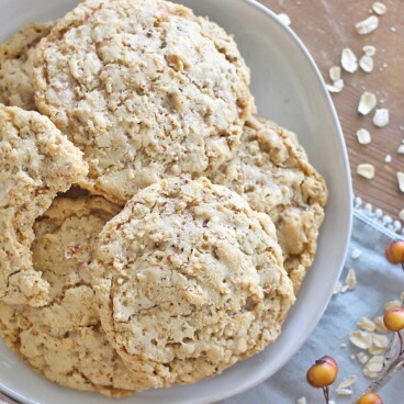 Toasted Oatmeal Brown Butter Toffee Cookies