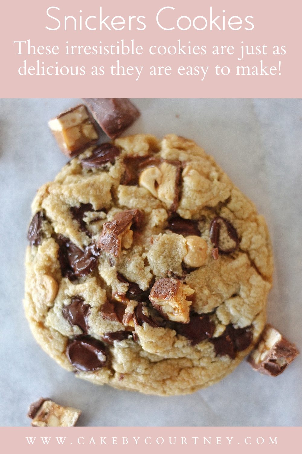 Easy to Make, Irresistible Snickers Cookies - Cake by Courtney