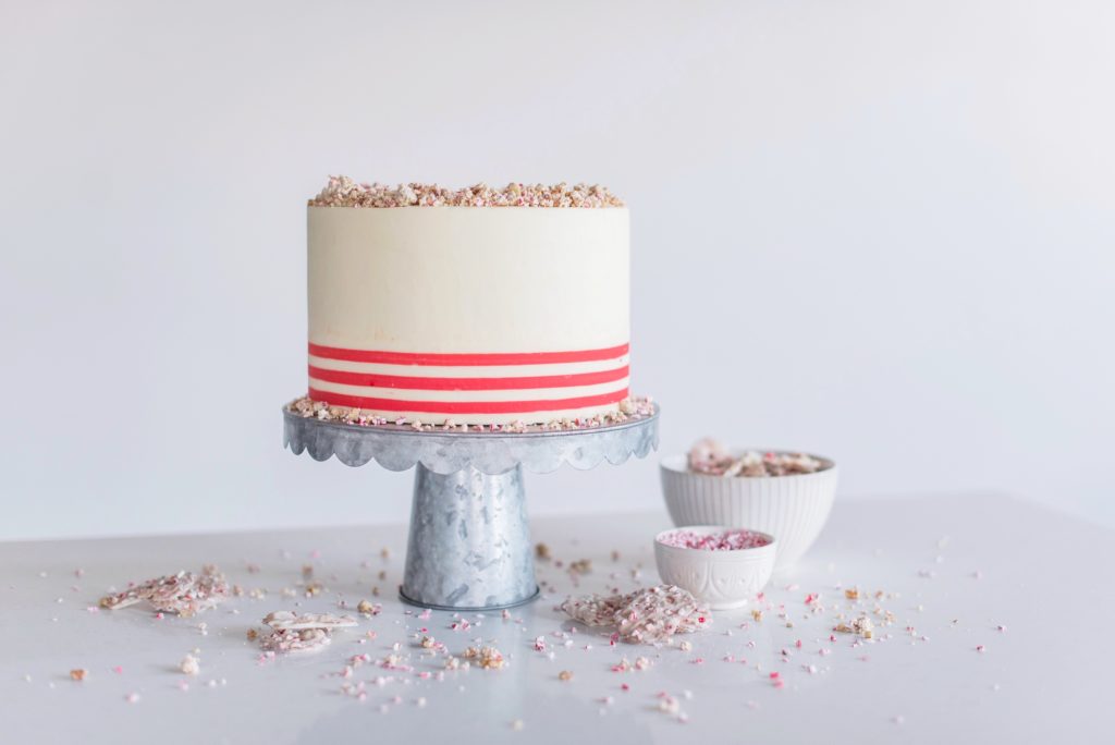 how to bake a cake with peppermint and it not be too strong. www.cakebycourtney.com