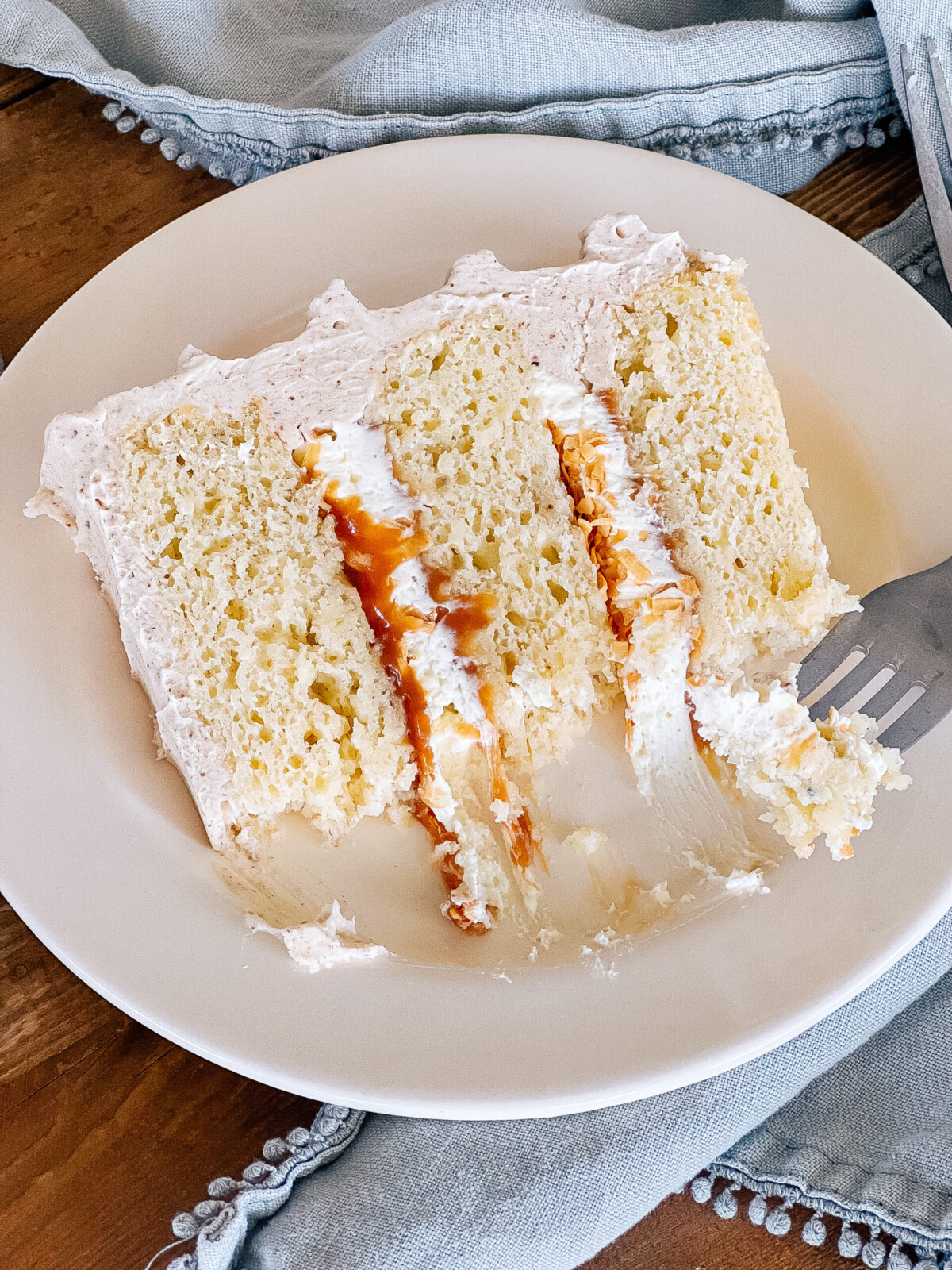 Banana Lemon Cream Cake with Caramel, Coconut and Pecan Buttercream - Cake  by Courtney