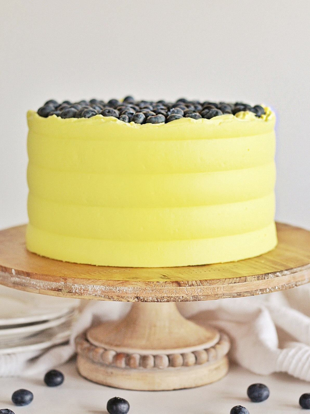 lemon blueberry cake with lemon curd. www.cakebycourtney.com