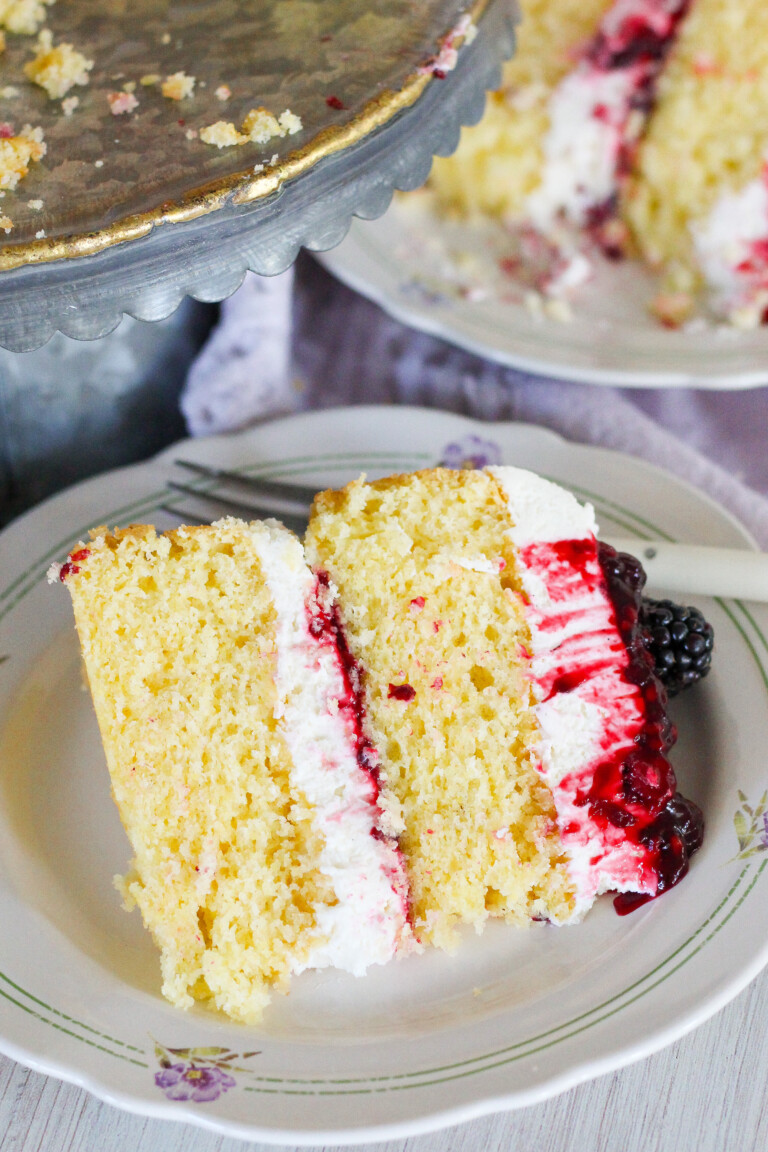 Cornbread Cake with Blackberry Compote and Mascarpone Whipped Cream ...