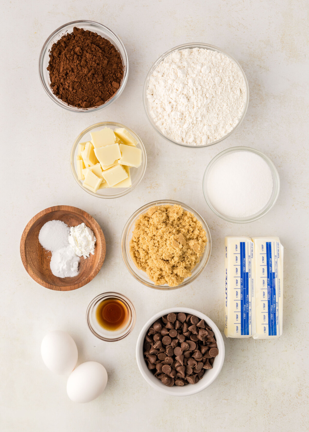 Ingredients for cookies.