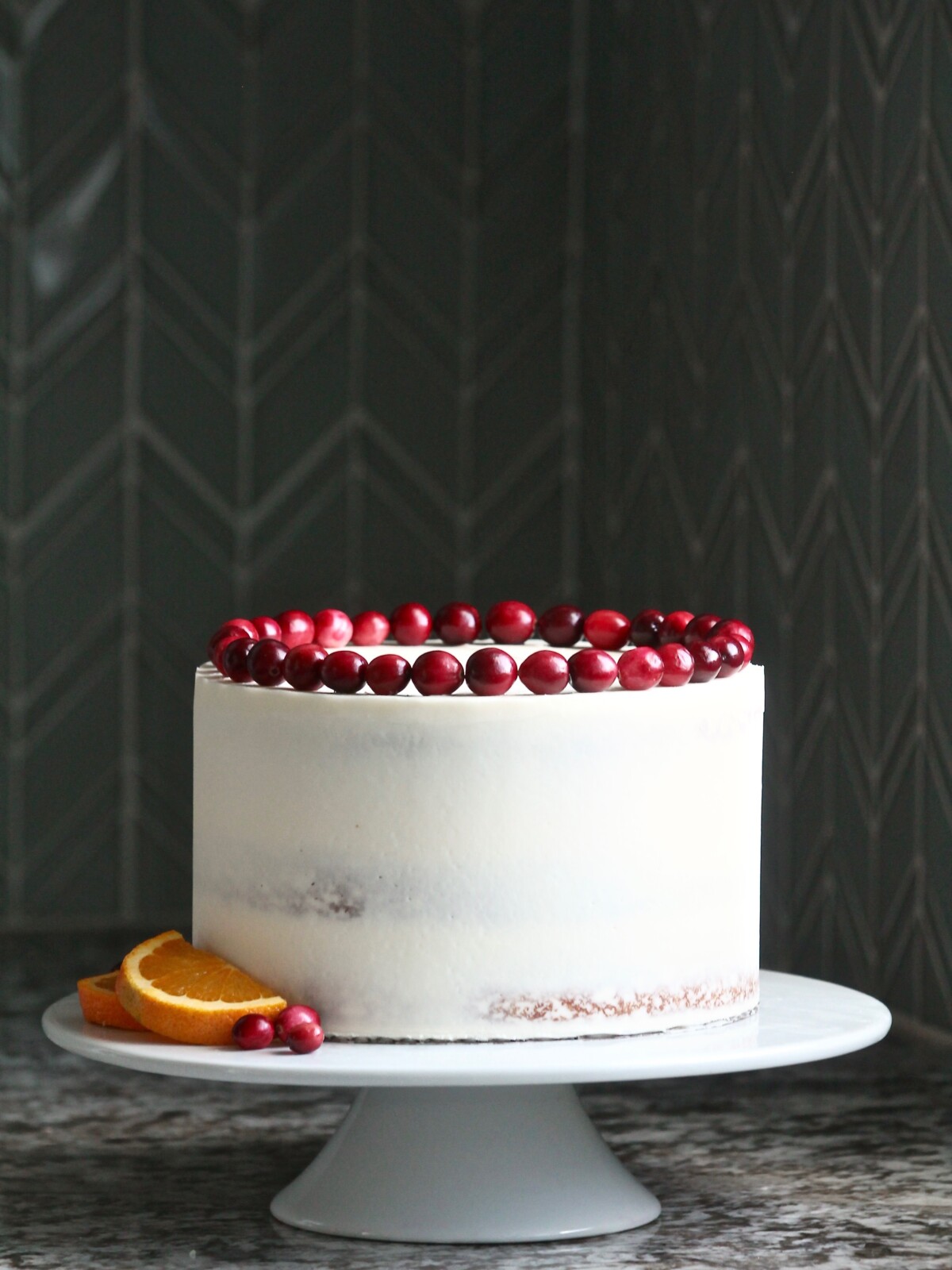 citrus cranberry cake recipe. www.cakebycourtney.com