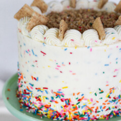 Confetti Cake with decorations.