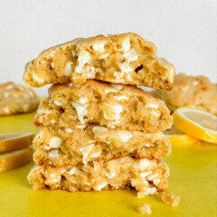 A stack of lemon cookies.