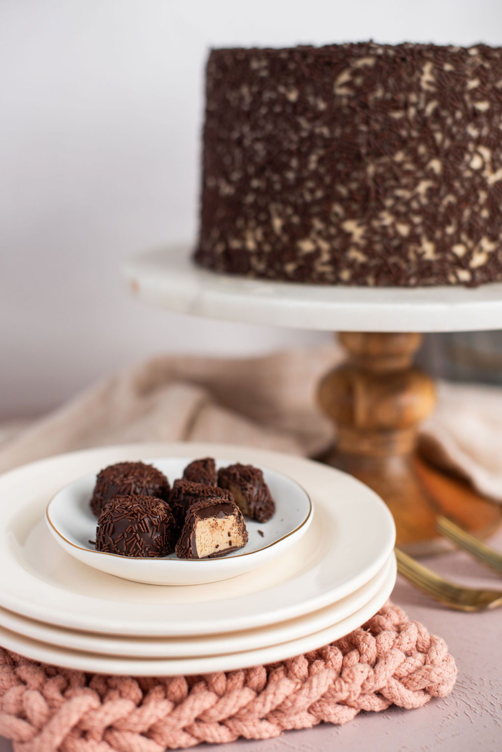 See's Candies Bordeaux chocolates on a plate.